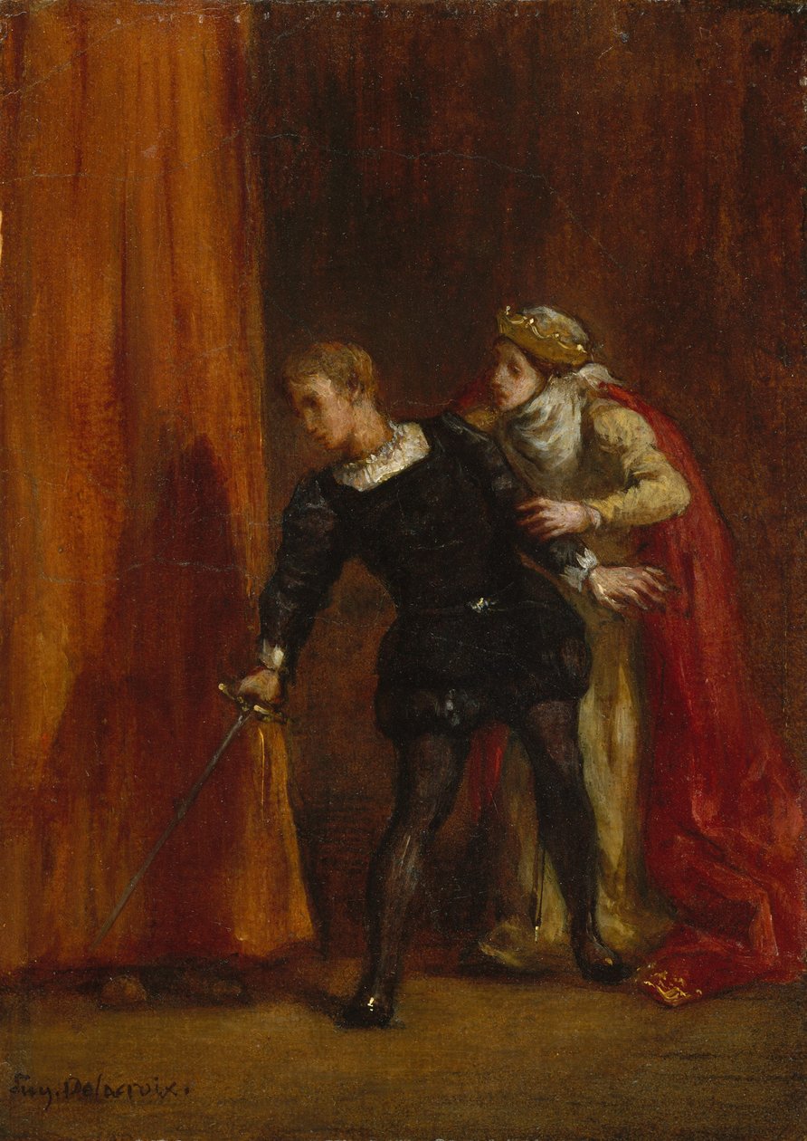 Hamlet ve Annesi, 1849 by Ferdinand Victor Eugene Delacroix