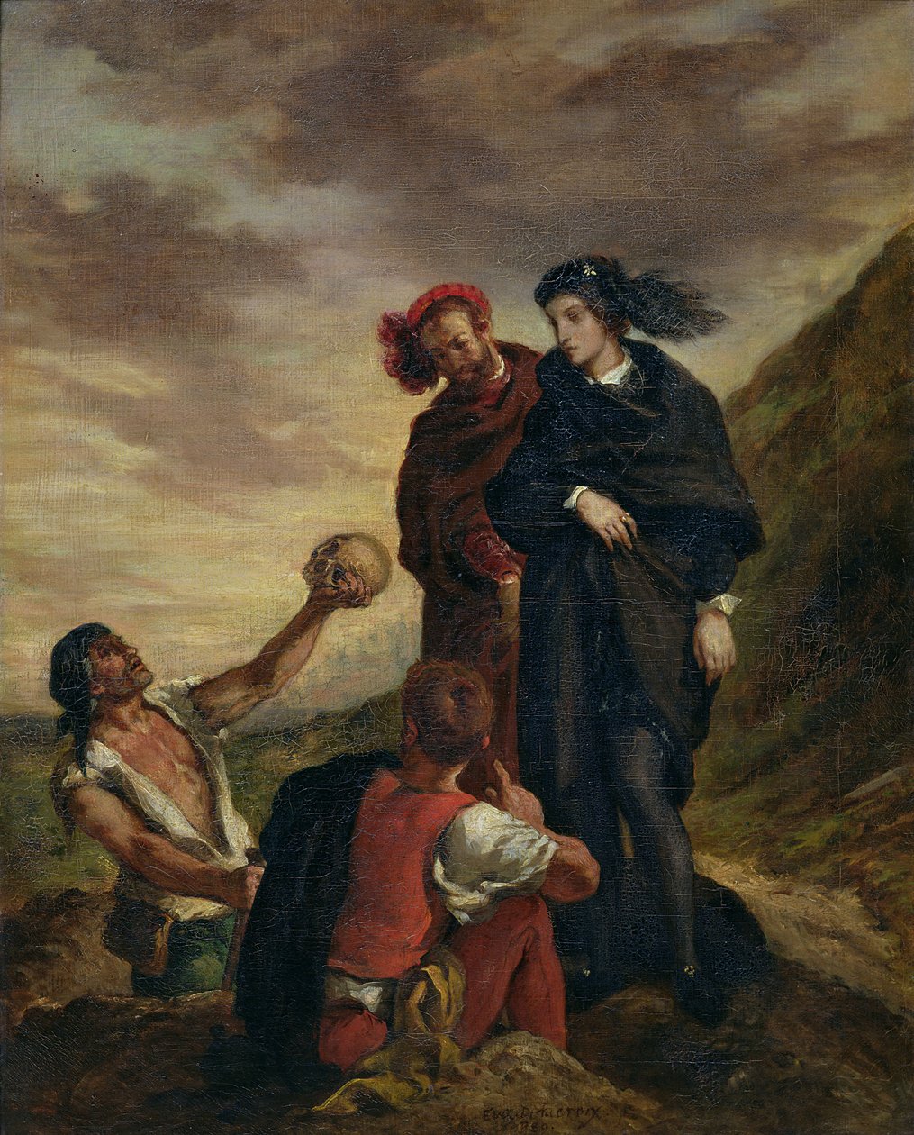 Mezarlıkta Hamlet ve Horatio, Sahne 1