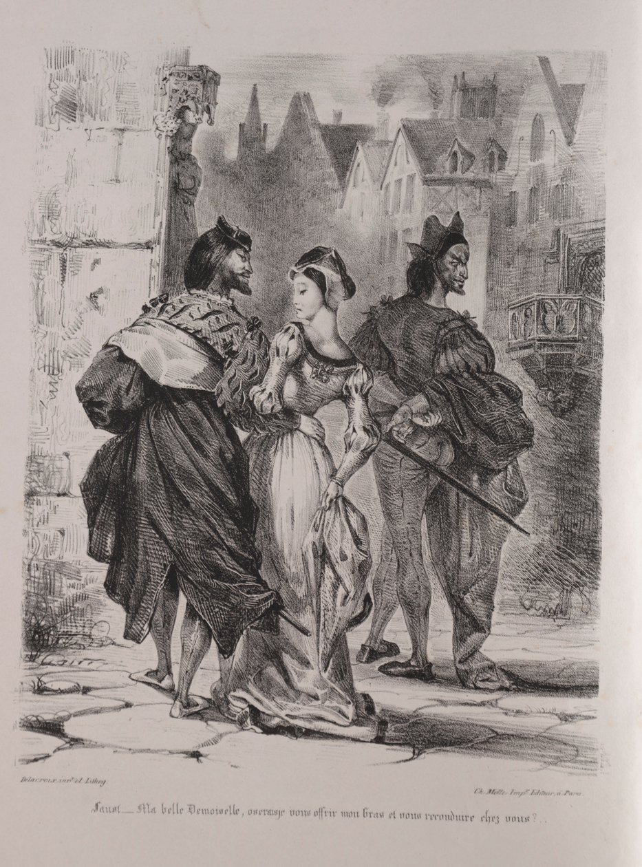 Faust için çizimler: Faust, Marguerite