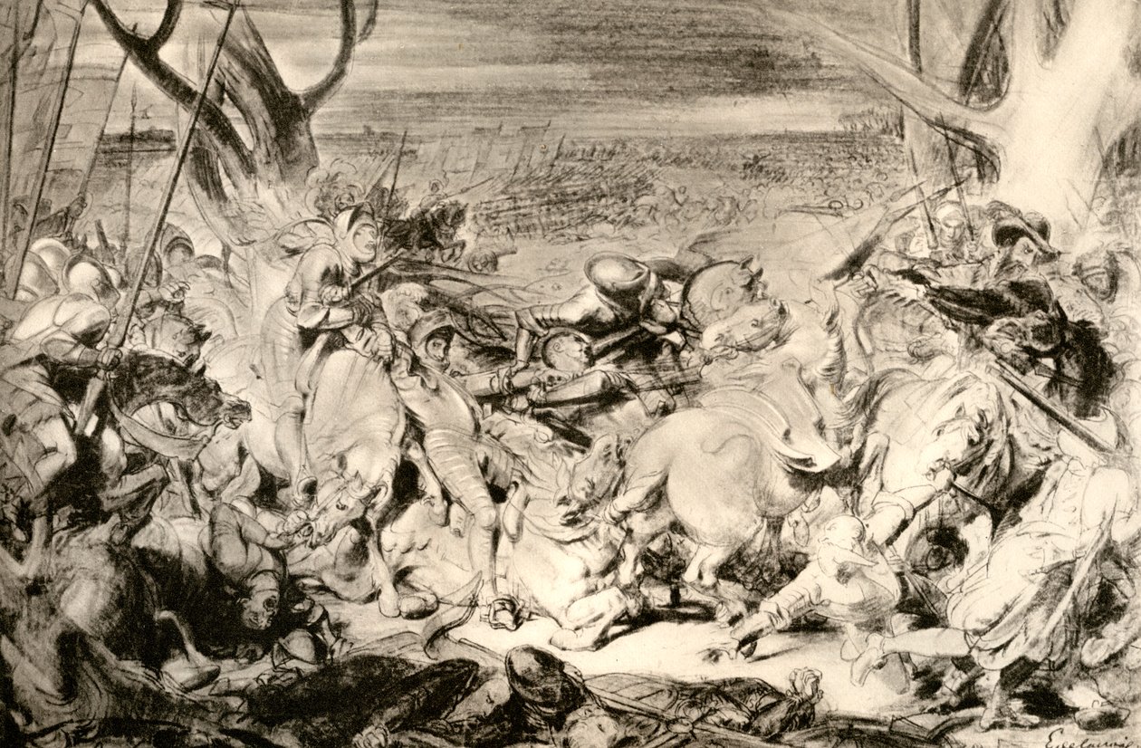 Dreux Savaşı, 1913 by Ferdinand Victor Eugene Delacroix