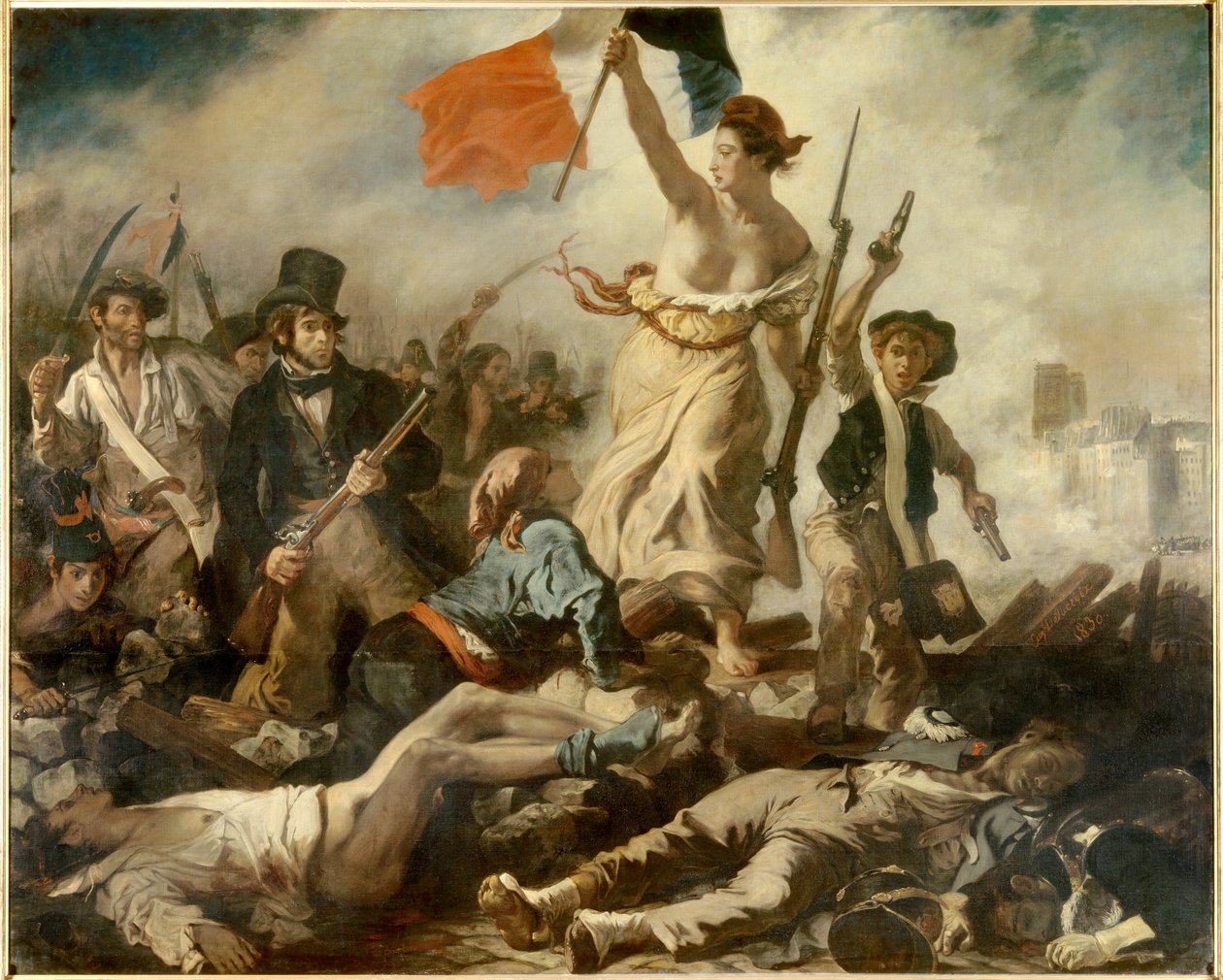 Halkı yöneten özgürlük, 28 Temmuz by Ferdinand Victor Eugene Delacroix