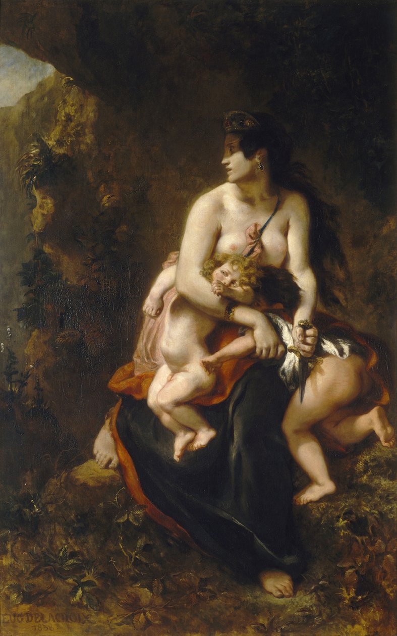 Medea Öfkeli Medea by Ferdinand Victor Eugene Delacroix