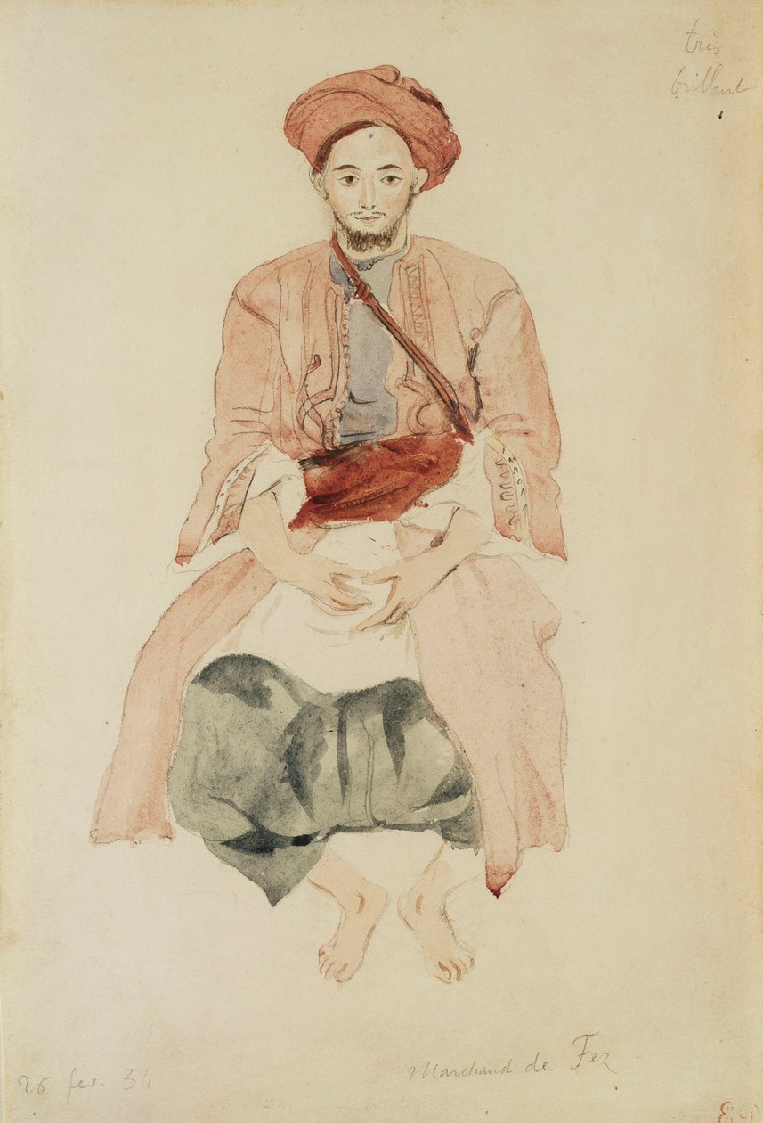 Fes Tüccarı, 1832 dolayları by Ferdinand Victor Eugene Delacroix