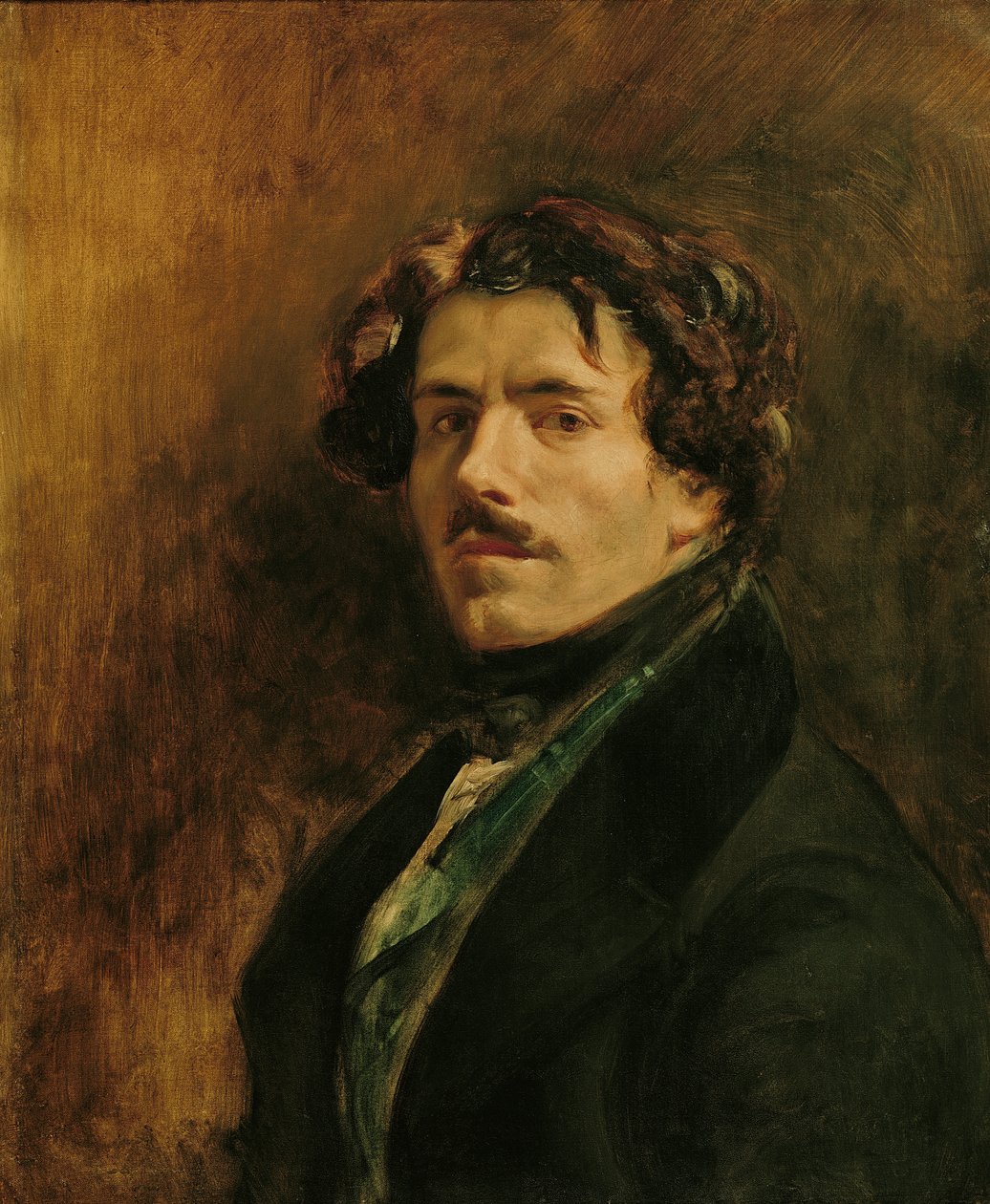 Otoportre, c.1837 (tuval üzerine yağlı boya) by Ferdinand Victor Eugene Delacroix