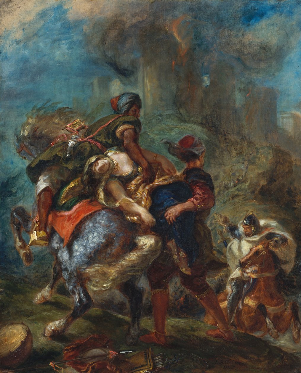 Rebecca'nın Kaçırılması by Ferdinand Victor Eugene Delacroix