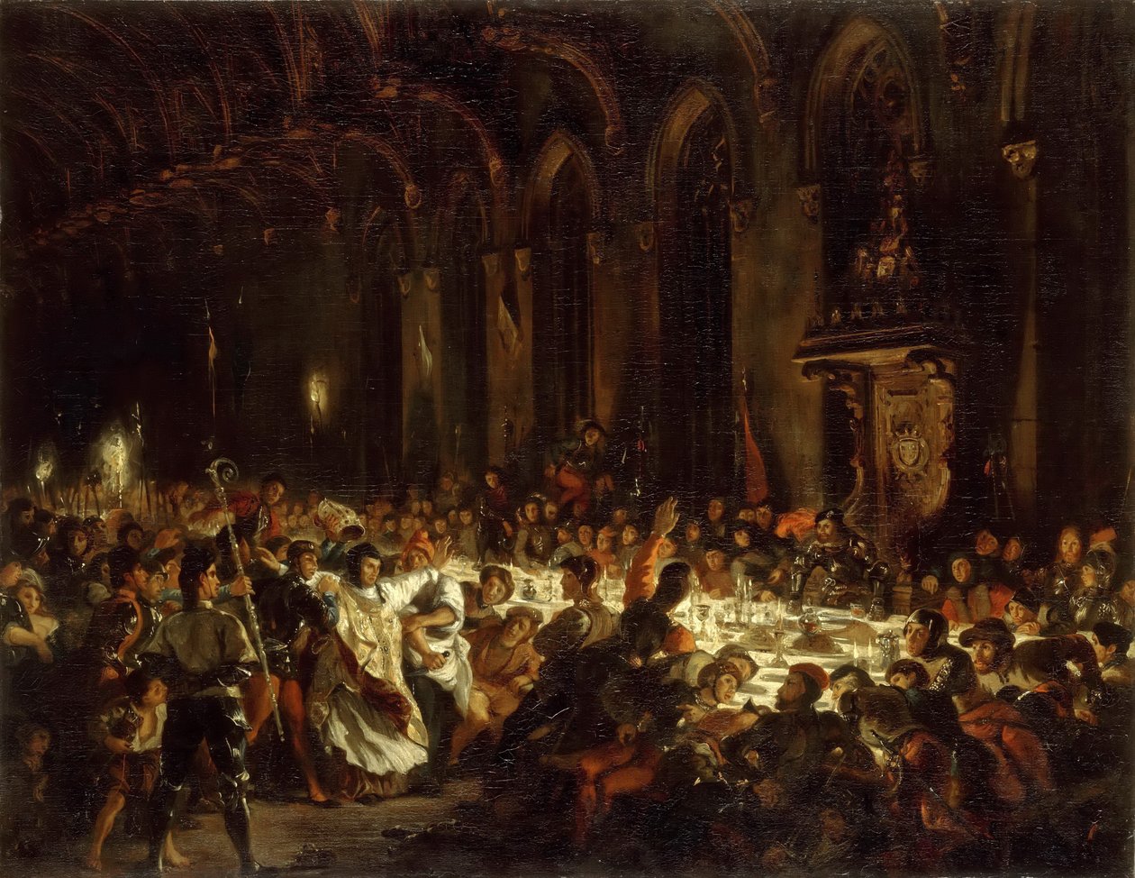 Liège Piskoposu Suikastı by Ferdinand Victor Eugene Delacroix