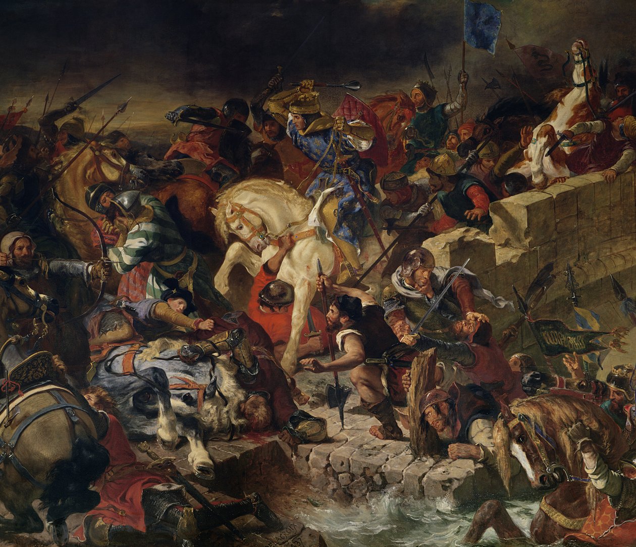 Taillebourg Savaşı, 21 Temmuz 1242 by Ferdinand Victor Eugene Delacroix