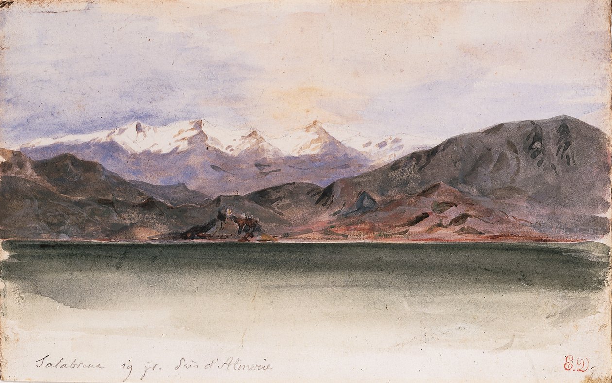 Salabrena'da İspanya Sahili by Ferdinand Victor Eugene Delacroix
