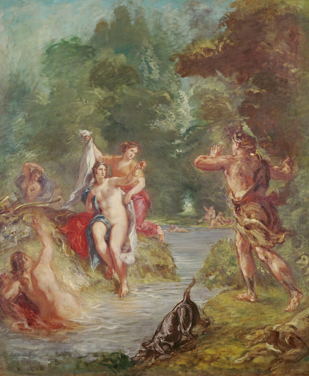 Dört Mevsim, Yaz: Diana ve Actaeon, 1862 by Ferdinand Victor Eugene Delacroix
