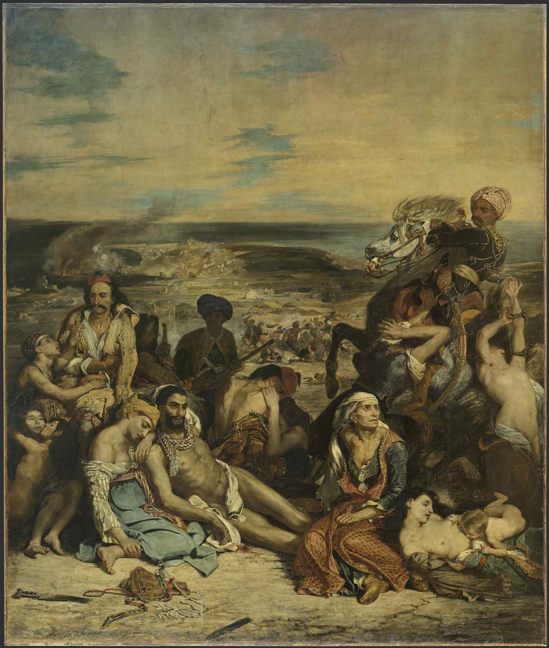 Sakız Adası Katliamı, 1824. by Ferdinand Victor Eugene Delacroix