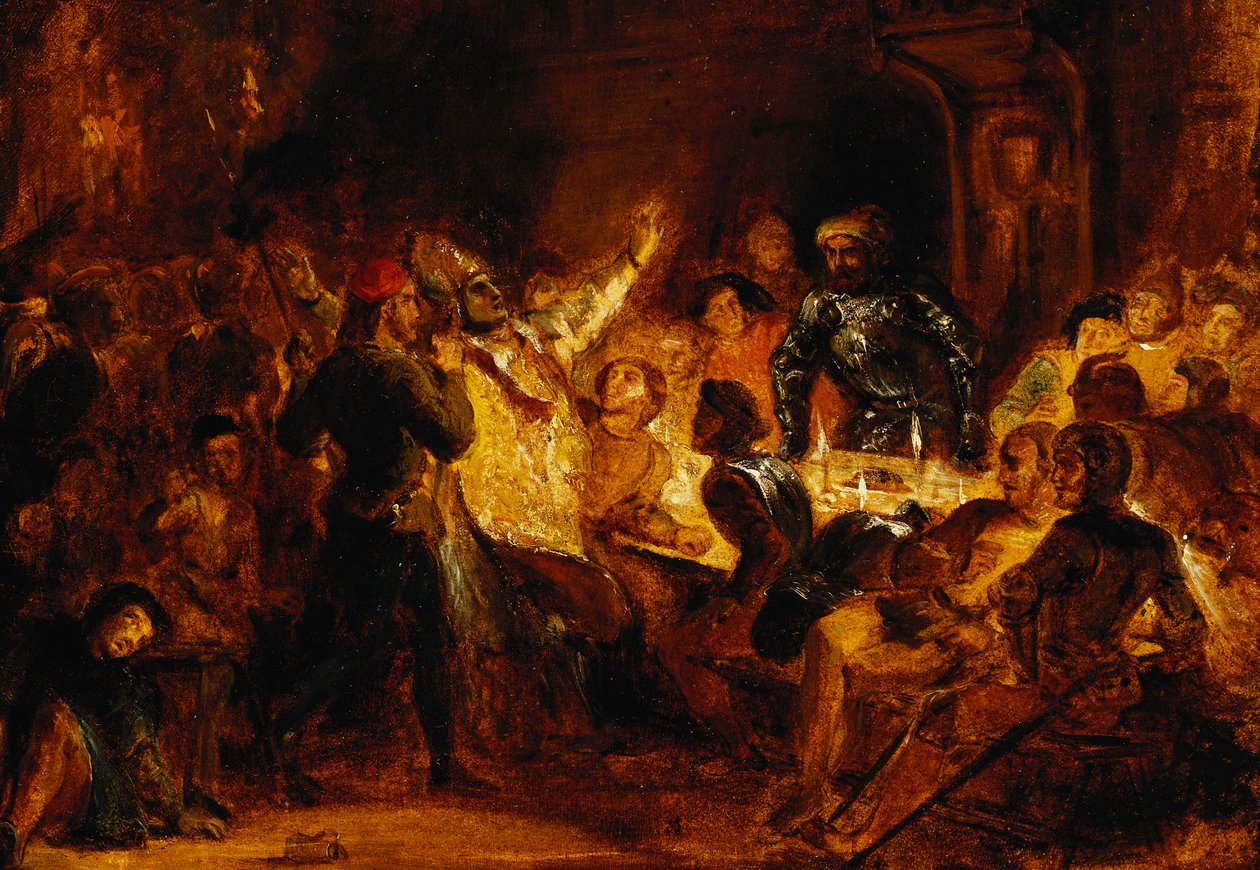 Liege Piskoposu Cinayeti, by Ferdinand Victor Eugene Delacroix