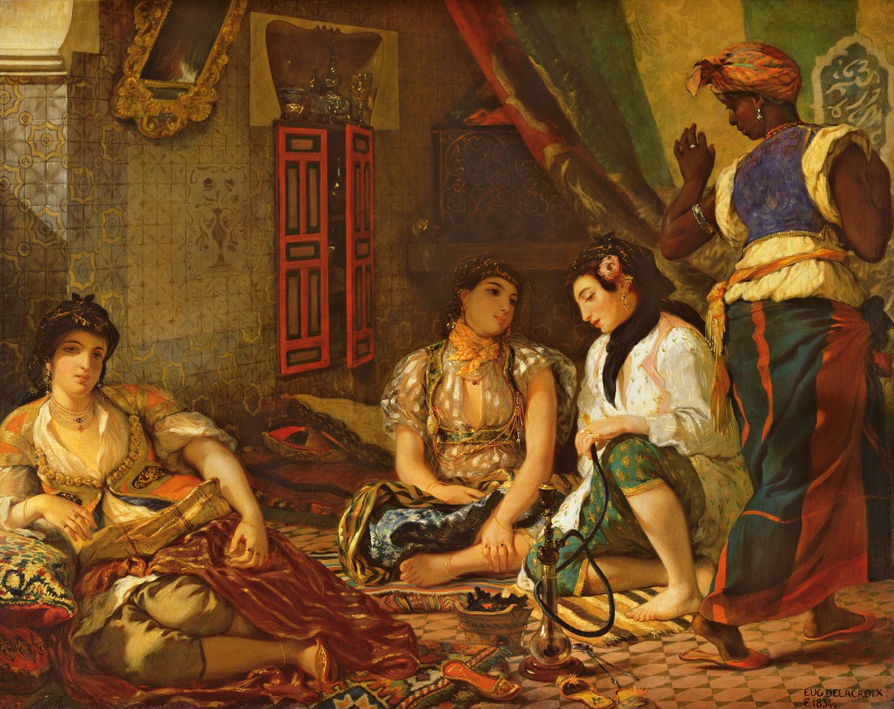 Cezayir Kadınları Dairelerinde by Ferdinand Victor Eugene Delacroix