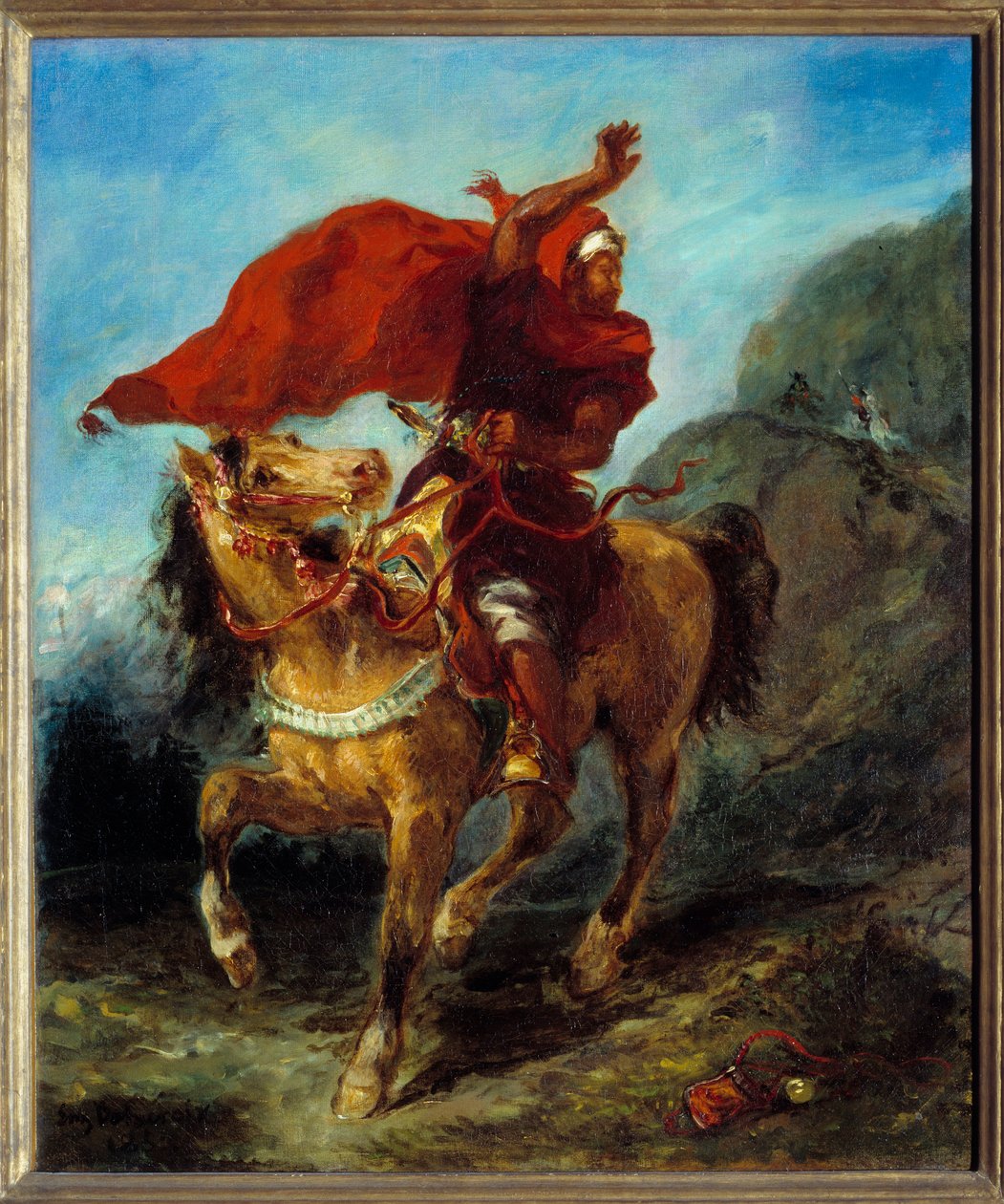 Sinyal. Eugene Delacroix (1798-1863) tarafından yapılan boyama by Ferdinand Victor Eugene Delacroix