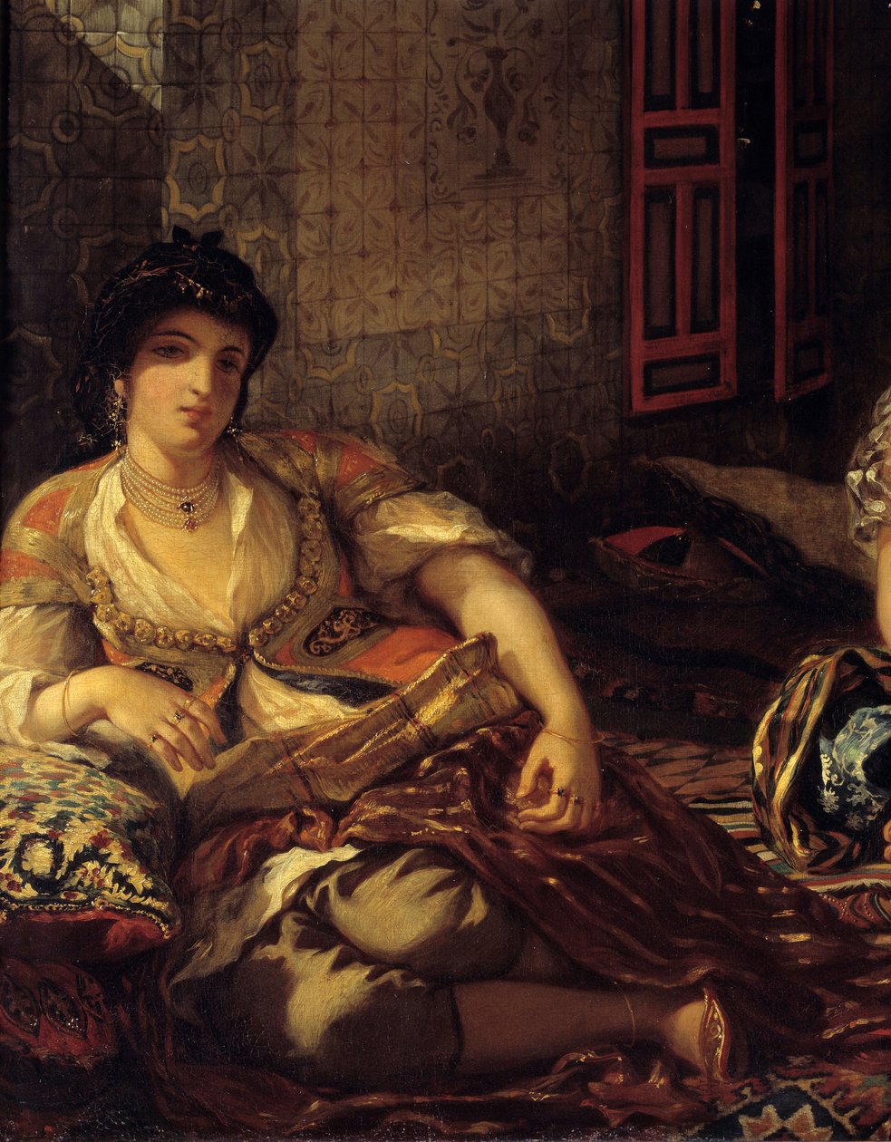 Cezayirli kadınlar Detay dairelerinde. Eugene Delacroix (1798-1863) tarafından yapılan boyama 1834 Dim. 1,80 x 2,29 m Paris. Louvre müzesi by Ferdinand Victor Eugene Delacroix