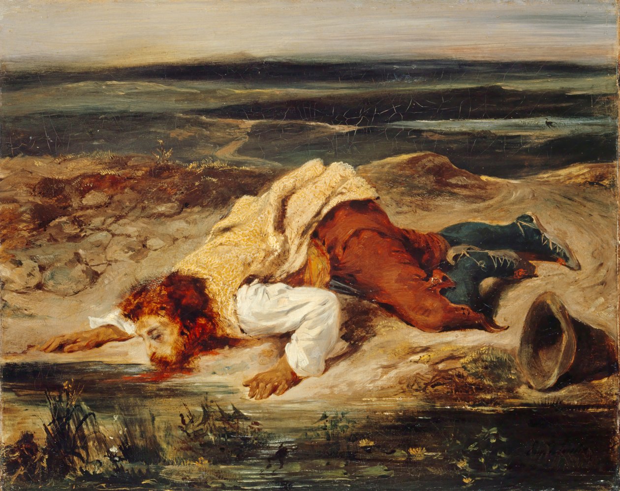 Yaralı Eşkıya (Roma Çoban), 1825 dolayları by Ferdinand Victor Eugene Delacroix