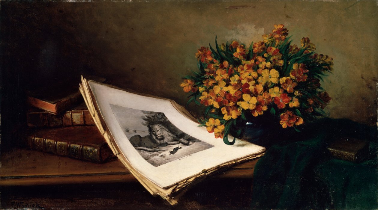 Taşbaskı ile Natürmort, 19. yüzyıl by Ferdinand Wagner the elder