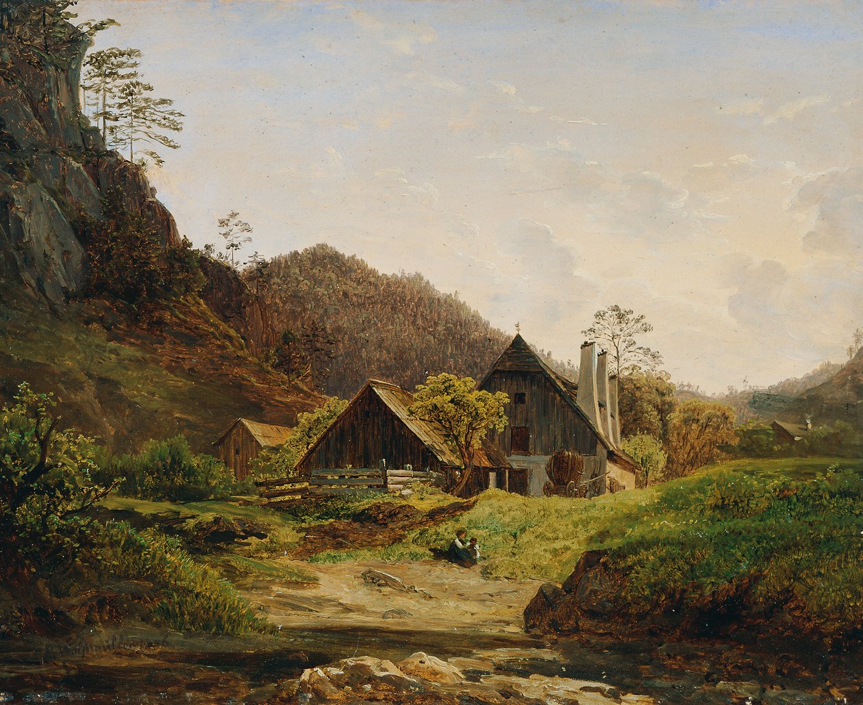 Hammersmiths ile manzara by Ferdinand Waldmüller