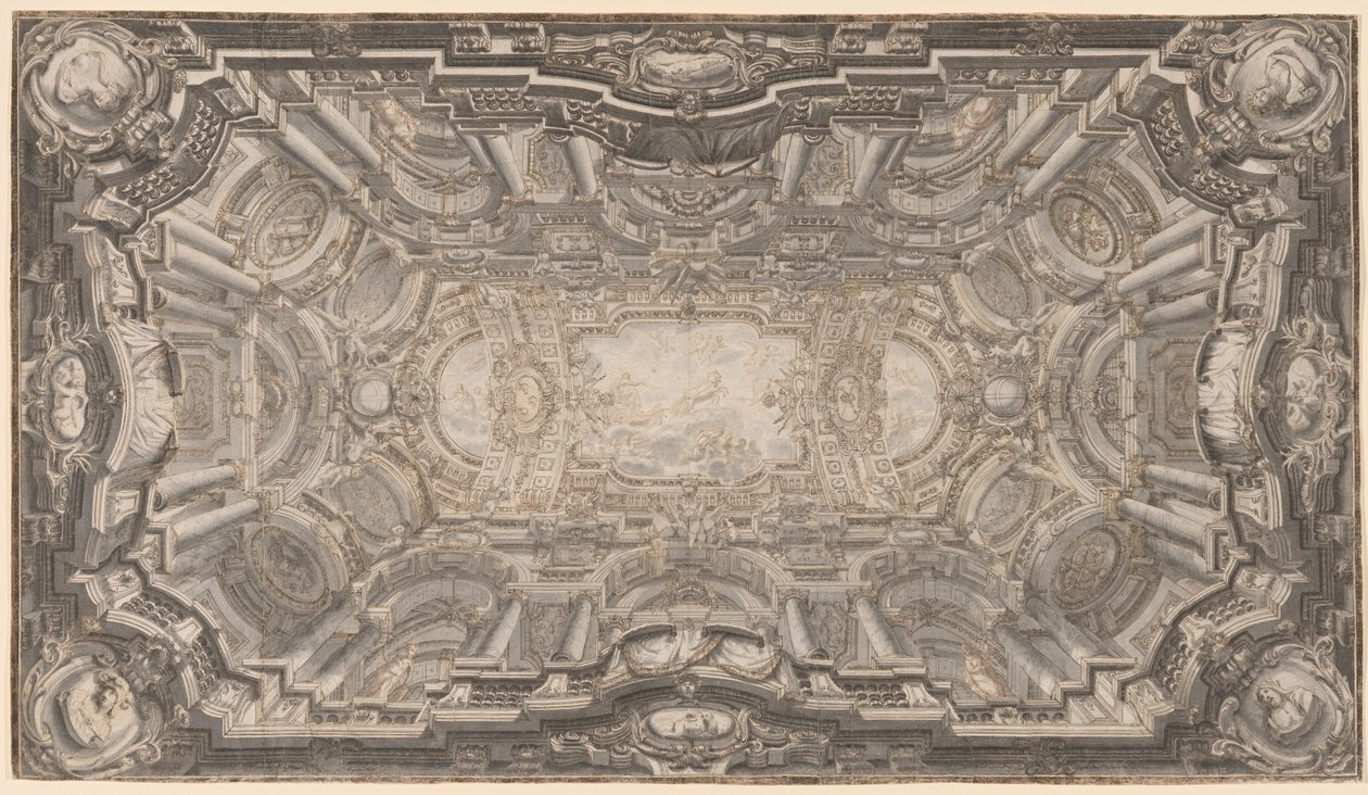 Büyük Bir İllüzyonist Tavan by Ferdinando Galli Bibiena