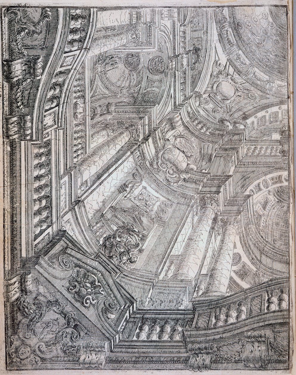 'Sivil Mimari'den İllüstrasyon by Ferdinando Galli Bibiena