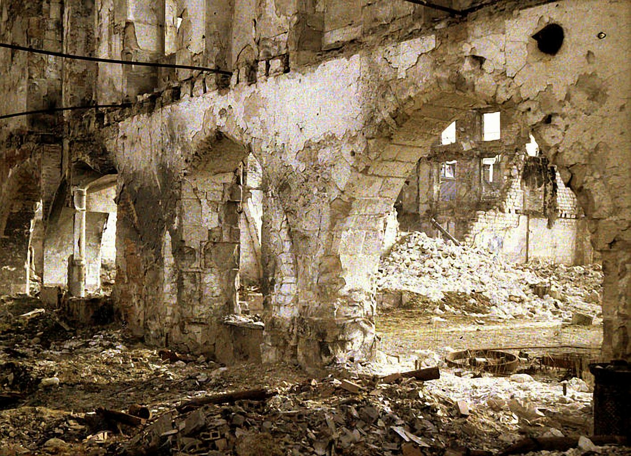 Cordeliers Manastırı Manastırı, Reims, Marne, Fransa, 1917 (otokrom) by Fernand Cuville