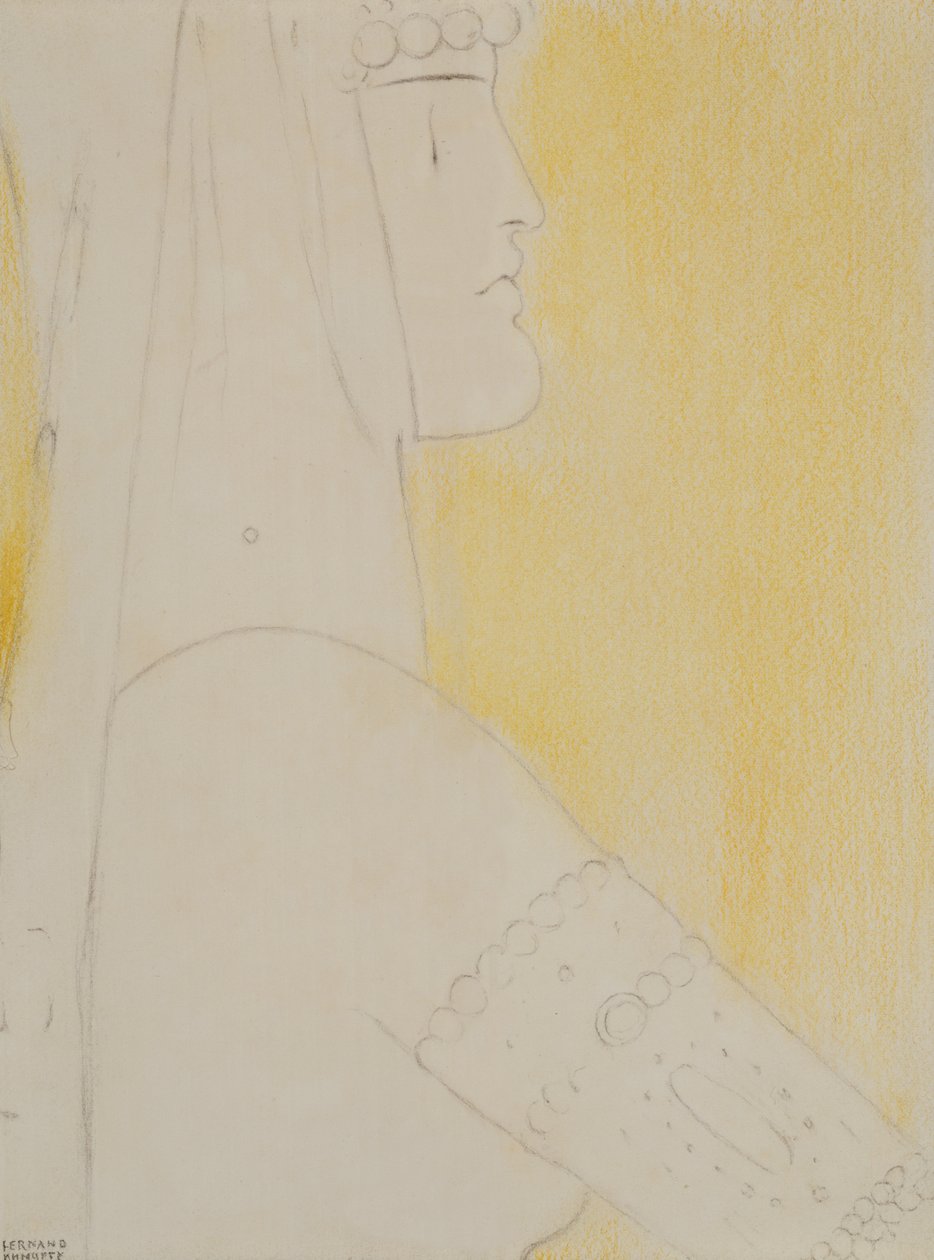 Etude pour passe, c.1908 (pastel) by Fernand Khnopff