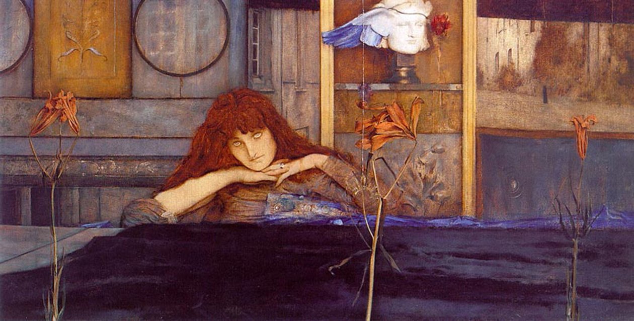 kapımı kendime kilitliyorum by Fernand Khnopff