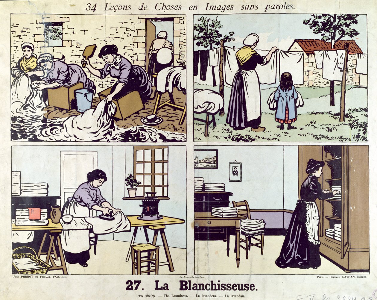 Yıkayıcı Kadın, 20. Yüzyılın Başları, Sözsüz 34 Görüntü Dersinden by Fernand and Perrot, Jean Fau