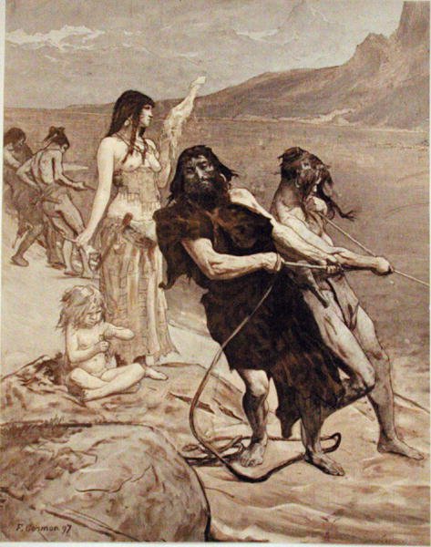 Göl Kenarında Balık Tutma by Fernand Cormon