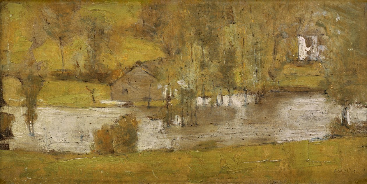Bir Fosset; La Crue, 1881 by Fernand Khnopff