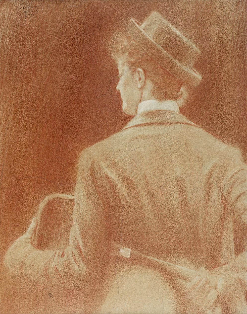 Bir Tenisçi; "Anılar" Çalışması; Bir Tenisçi; "Anılar" için Çalışma, 1889 by Fernand Khnopff