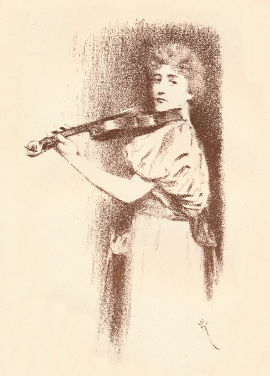 Bir Kemancı, c1898 by Fernand Khnopff