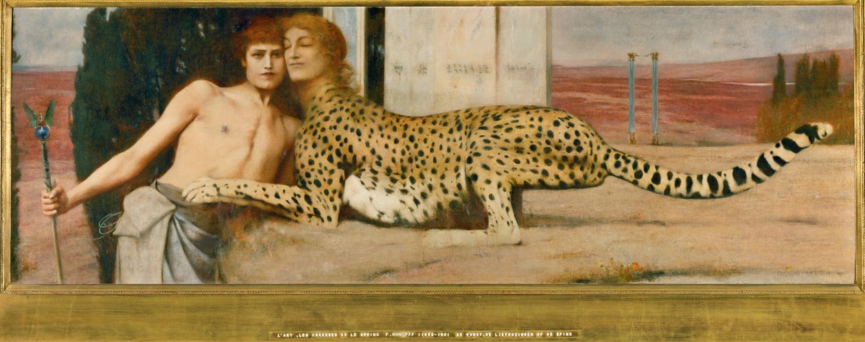 Sanat/Sfenks (tuval üzerine yağlıboya) by Fernand Khnopff