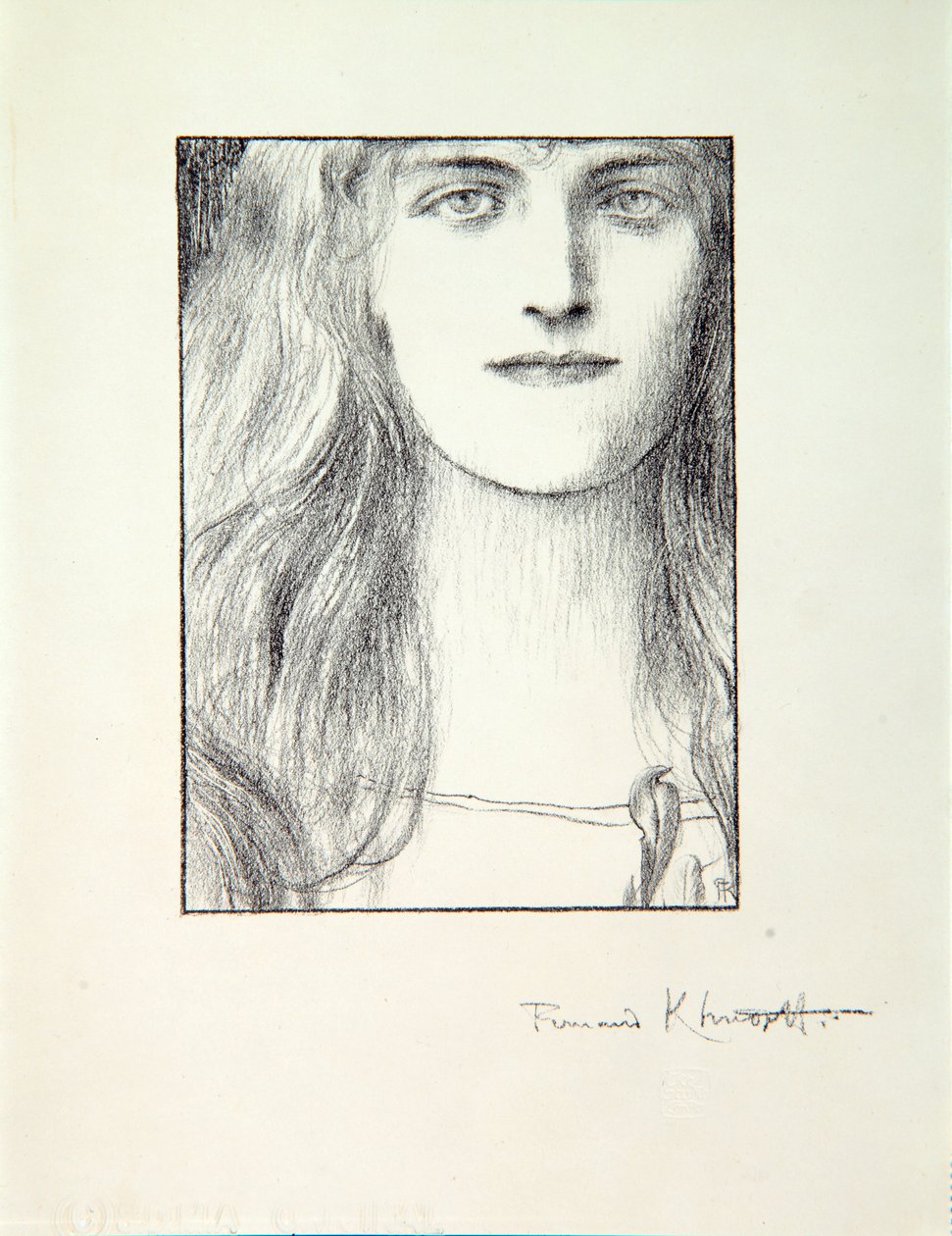 Bir Kadının Başı, 1897 by Fernand Khnopff