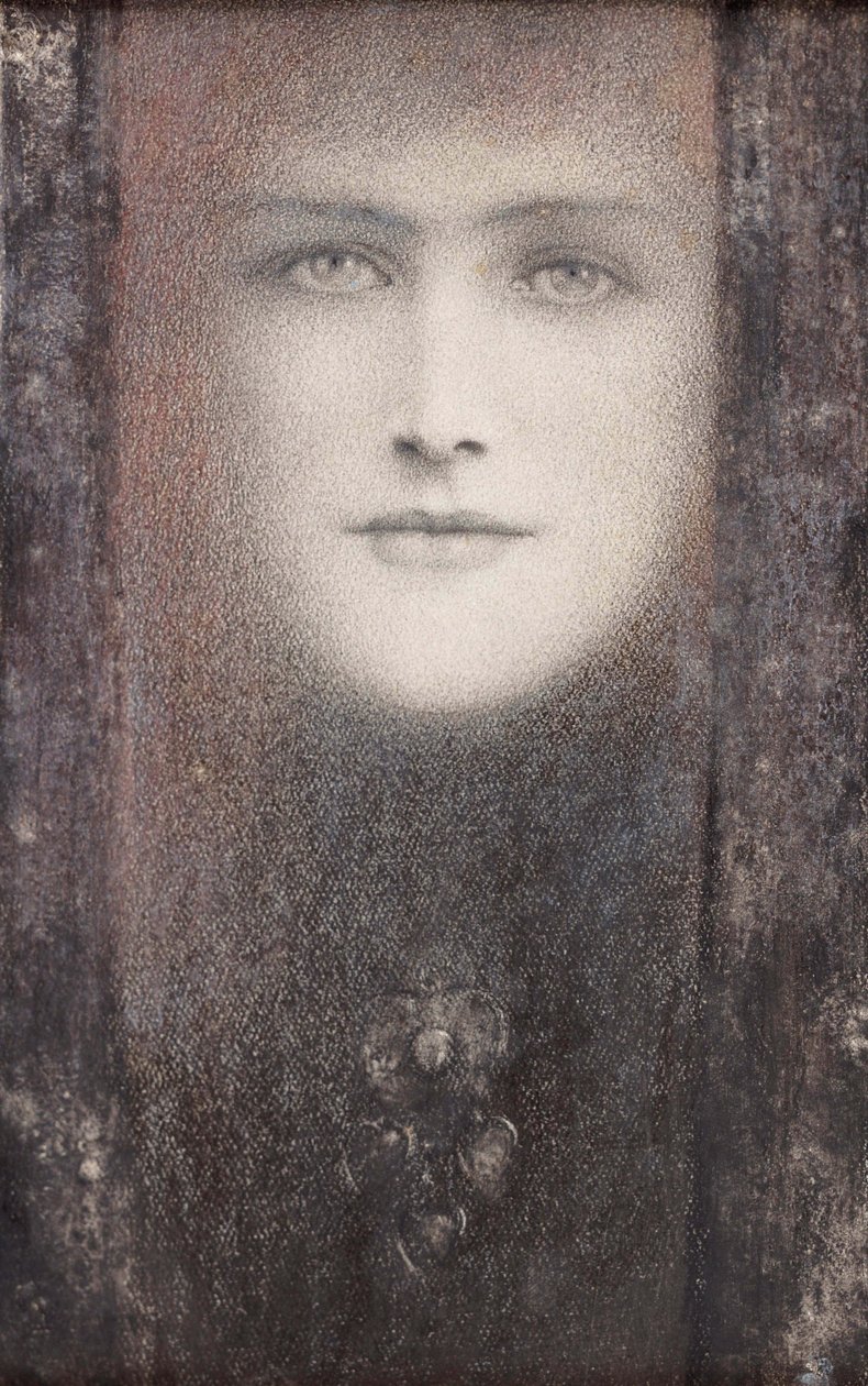 Siyah perdeli maske, 1892. by Fernand Khnopff
