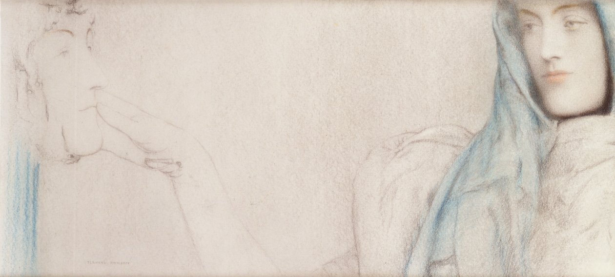 The Secret için Çalışma, c.1902 by Fernand Khnopff