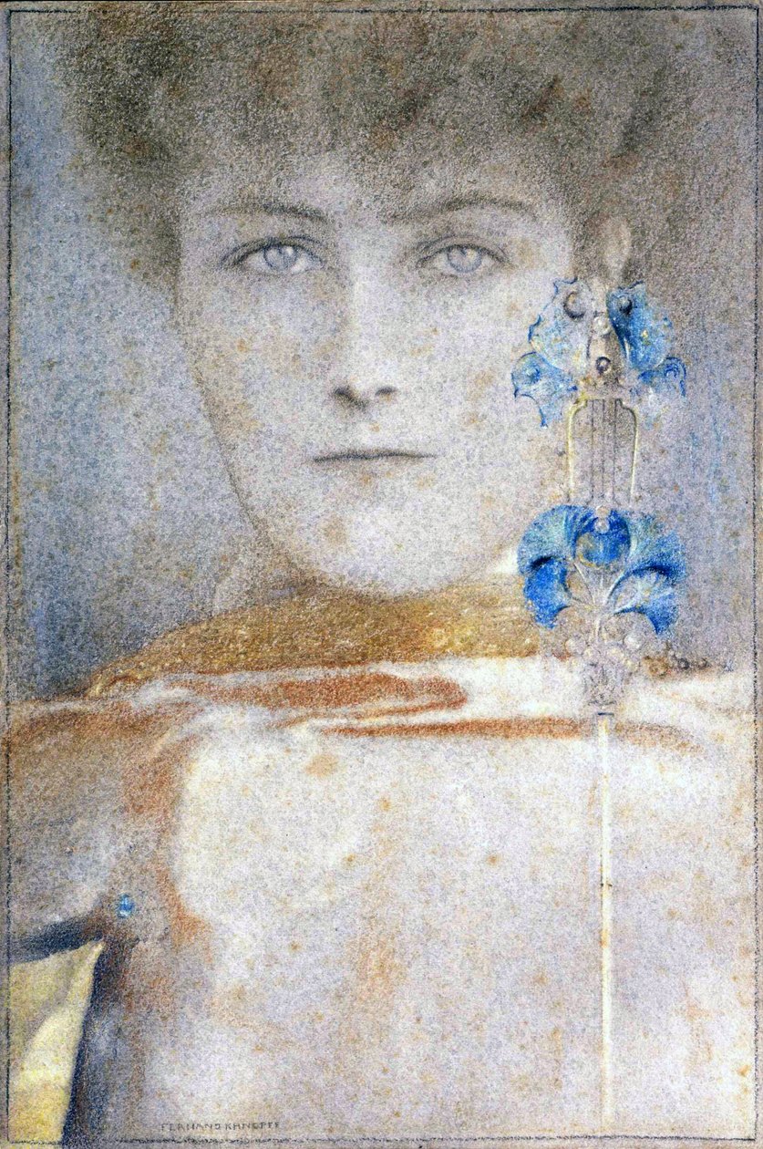Beyaz maske, Fernand Khnopff (1858-1921) by Fernand Khnopff