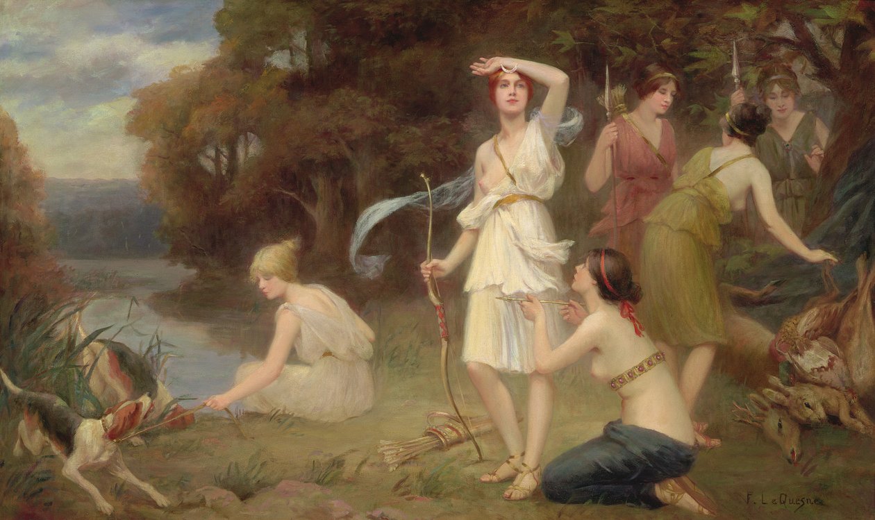 Diana ve Avcı Bakireleri by Fernand Le Quesne