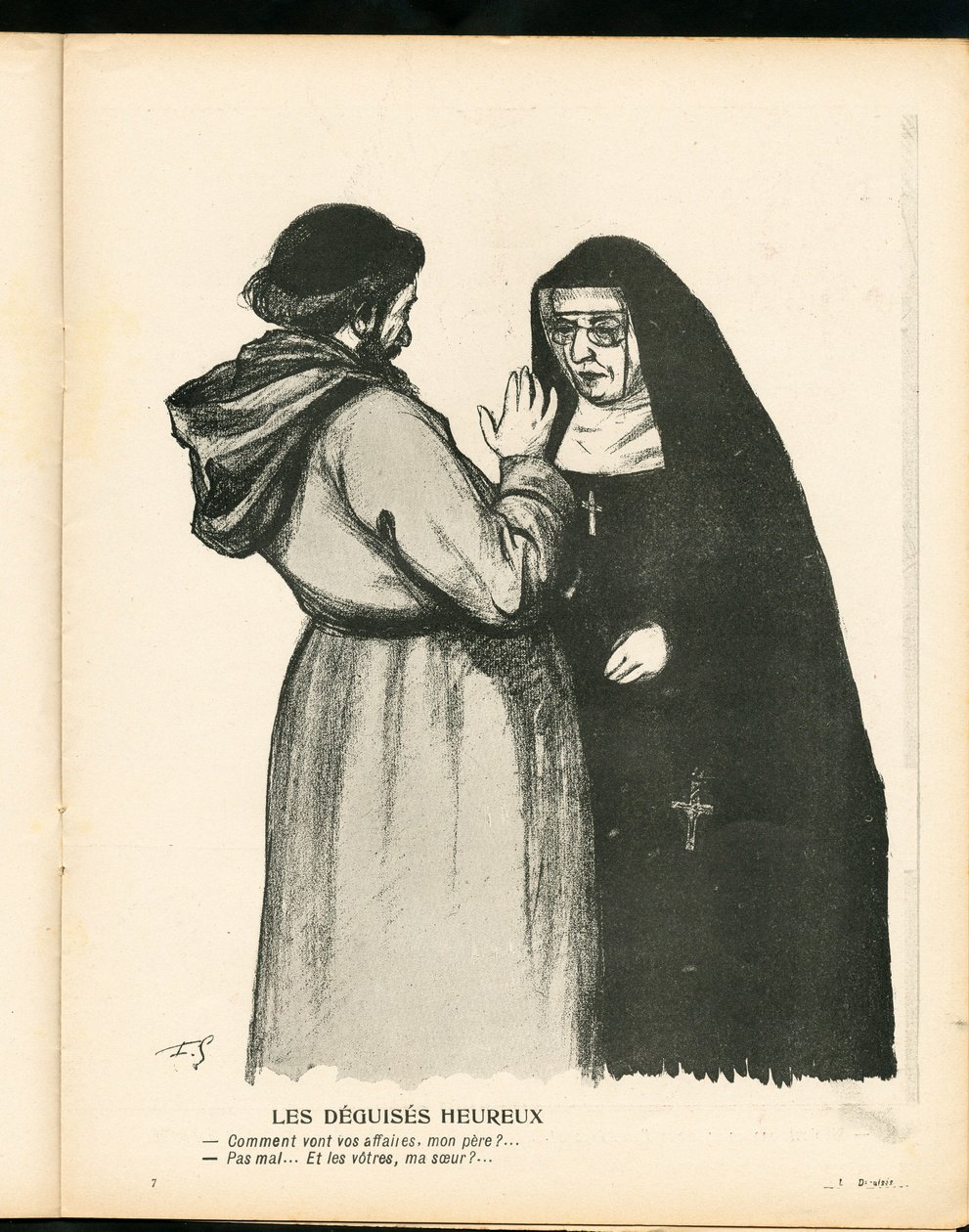 Tereyağı Tabağı, 209 numara, Siyah Beyaz Hiciv by Fernand Louis Gottlob