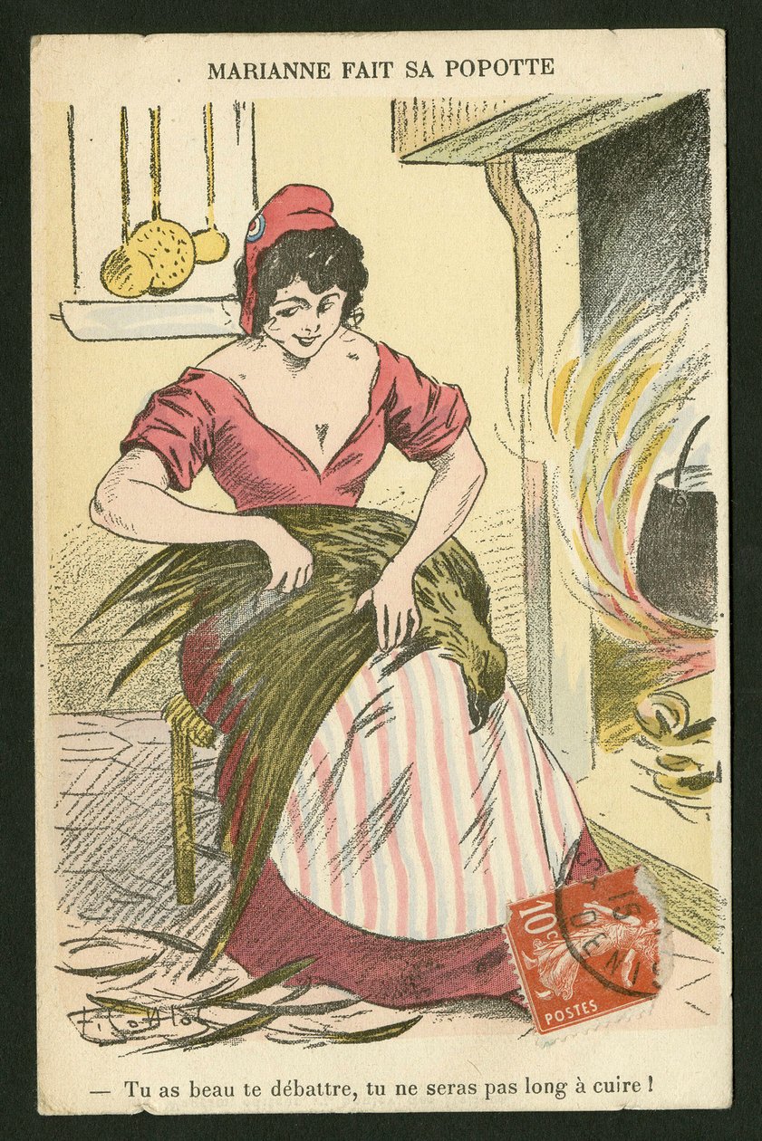 Kartpostal, Renklerde Hiciv by Fernand Louis Gottlob