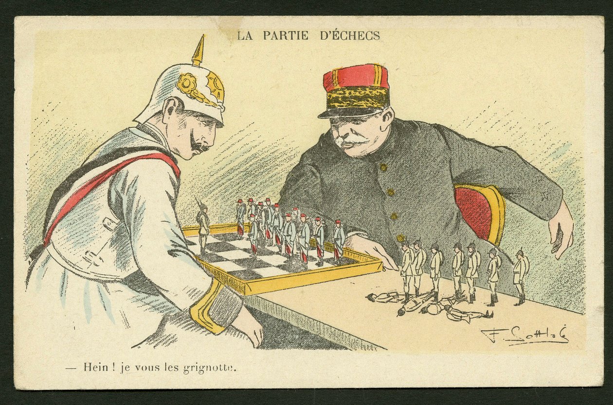 Kartpostal, Renklerde Hiciv: Hein! I Snack You - War of 14 -18, Almanya Prusya - William II, Joffre, Soldiers Çizimi Gottlob (1873-1935) by Fernand Louis Gottlob