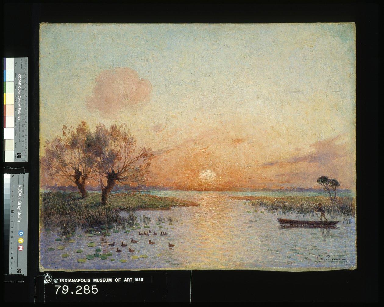 Gün Batımında Gölet (La Mare Au Coucher Du Soleil) (tuval üzerine yağlı boya) by Fernand Loyen du Puigaudeau