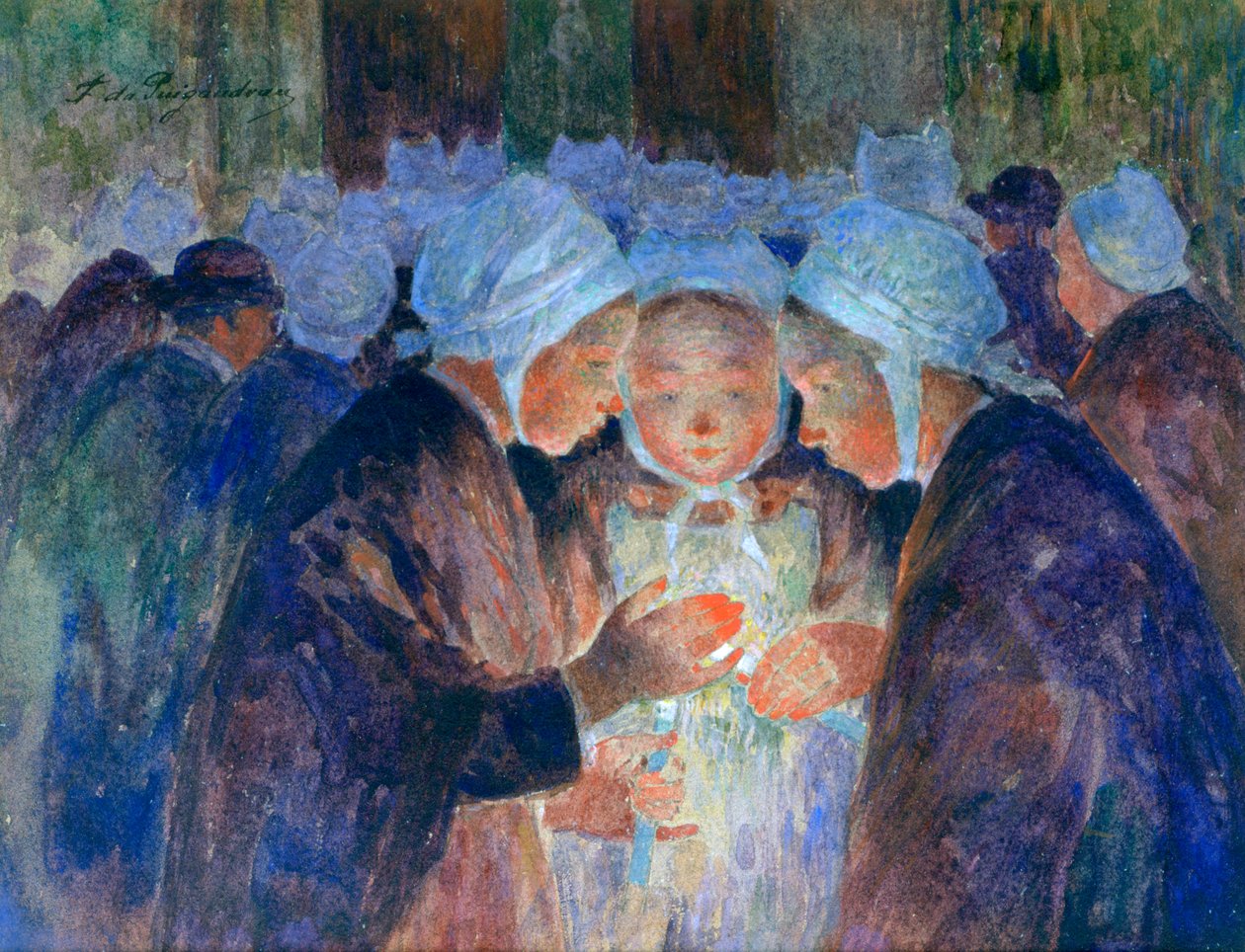 Bir Alayı Öncesi Bretonlu Gençler, c1884-1930 by Fernand Loyen du Puigaudeau