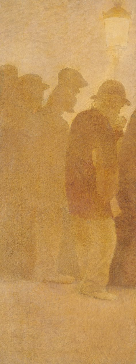 Ağız Dolu Ekmek, Sıra Beklerken, 'Yardım' için çalışıyor by Fernand Pelez