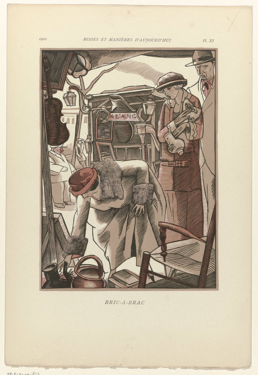 Günümüzün Moda ve Görgü Kuralları, 1922, Levha 11: Bric-A-Brac by Fernand Siméon