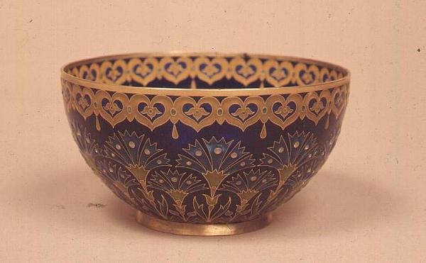 Plique-a-jour kupası, Paris, c.1893 (gümüş yaldızlı ve emaye) by Fernand Thesmar