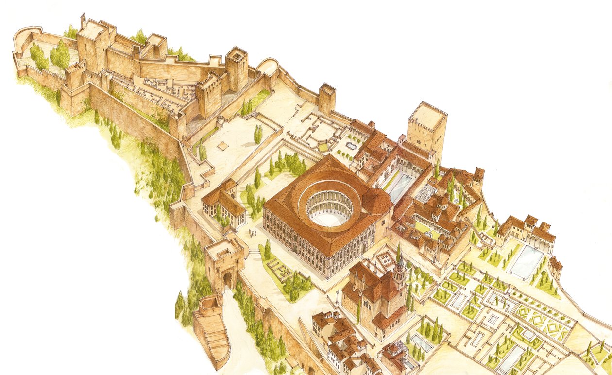 Alhambra, Granada, İspanya. Kale ve saraylar by Fernando Aznar Cenamor