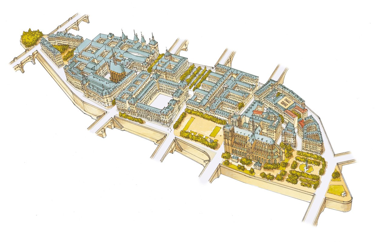 Ile-de-la-Cite. Paris, Fransa by Fernando Aznar Cenamor
