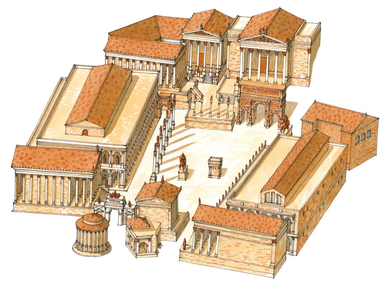 İmparatorluk Forumu. Roma. Havadan görünüş by Fernando Aznar Cenamor