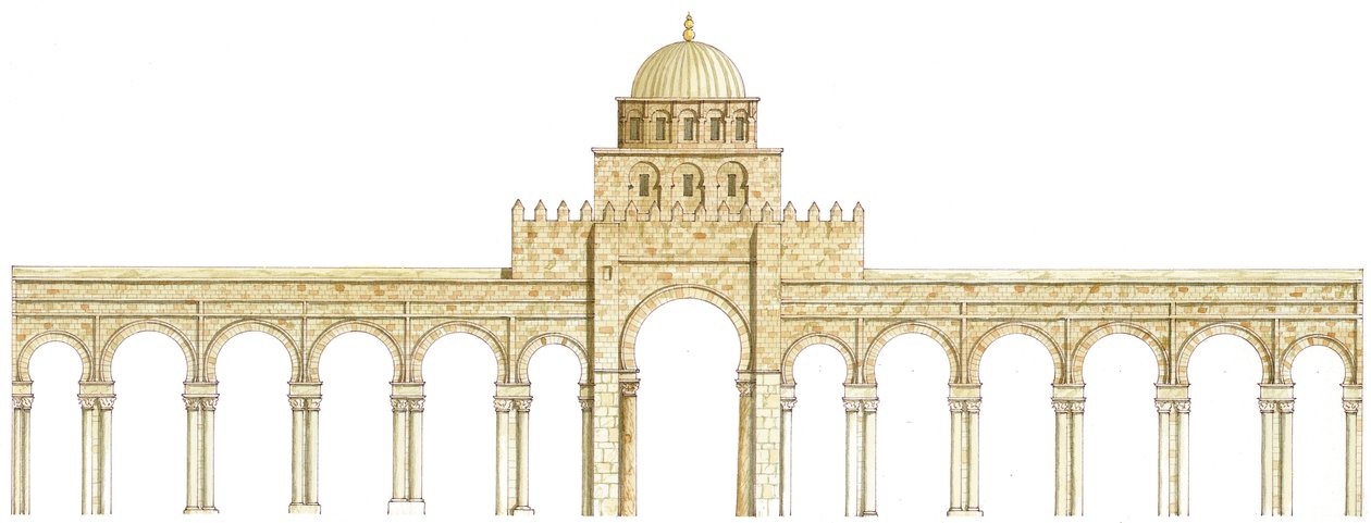 Ukbe Camii. Kairouan, Tunus. Ana cephe by Fernando Aznar Cenamor