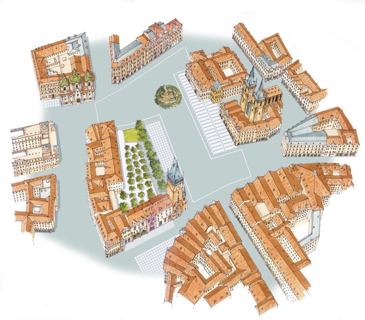 Eski şehir Meydanı. Prag, Çek by Fernando Aznar Cenamor
